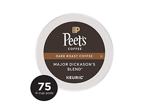 75-Count Peet's Coffee Major Dickason's Blend K-Cups (Dark Roast)