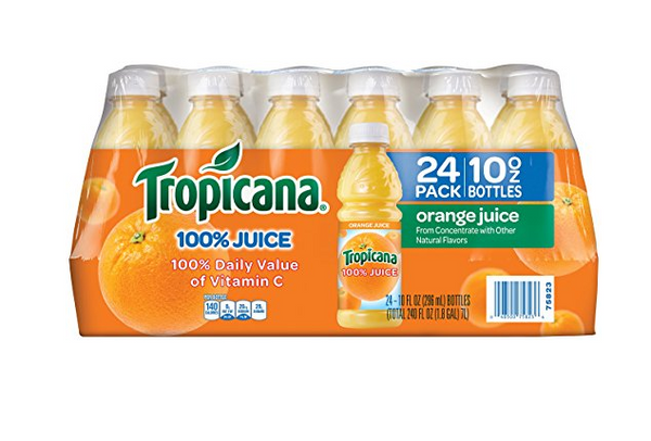 24 bottles of Tropicana orange juice