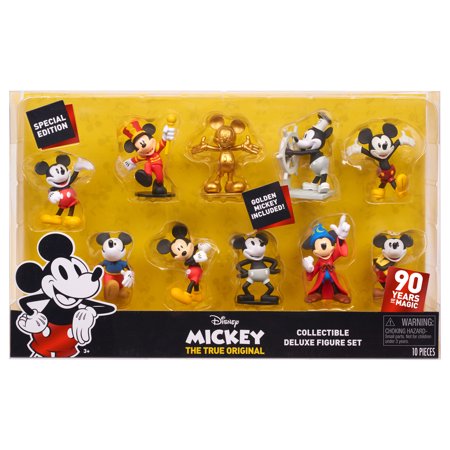 Juego de figuras de lujo del 90.º aniversario de Mickey de 10 piezas