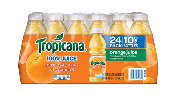 24 bottles of Tropicana orange juice