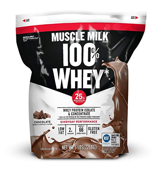 5-lbs Muscle Milk 100% Whey Protein Powder (Chocolate)