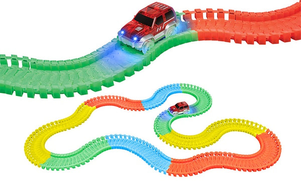 Galaxy Flex-Track Glow-in-the-Dark Race Car Track Set