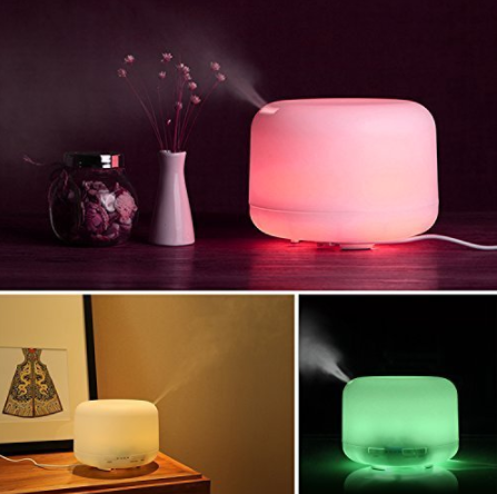 7 color changing 4-in-1 aromatherapy essential oil diffuser with timer