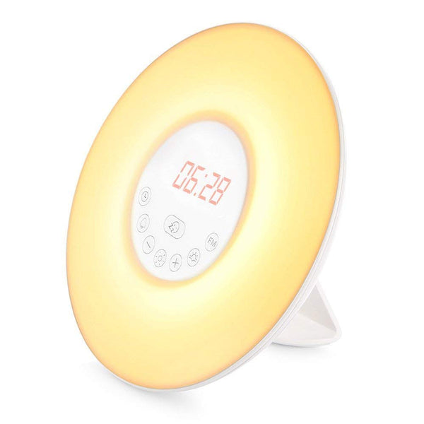 Wake Up Light Sunrise Alarm Clock With FM Radio And USB Charger