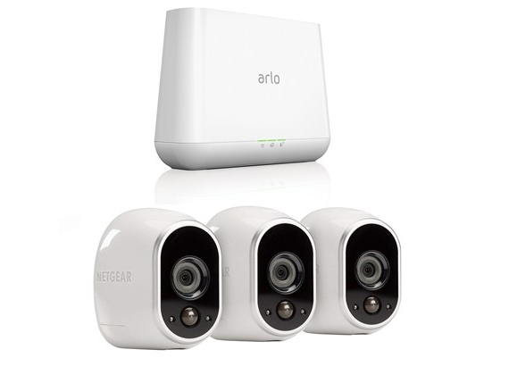 3 Arlo HD security camera with base