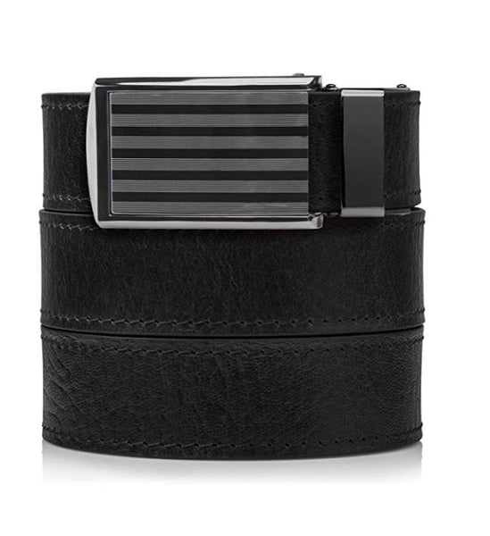 SlideBelts Cinturón de trinquete de cuero de grano superior premium para hombre 