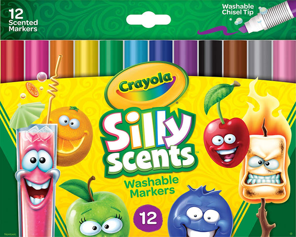 Crayola Silly Scents, Washable Scented Markers, 12 Ct