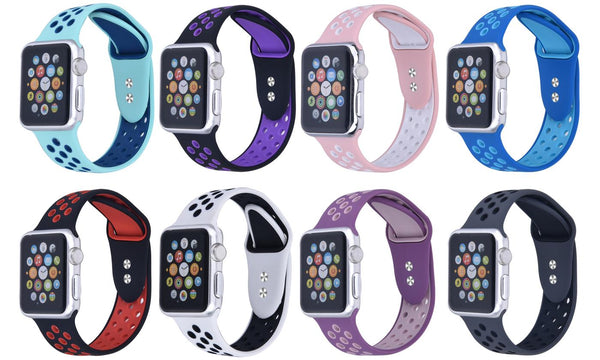 Breathable Silicone Sport Band for Apple Watch Series