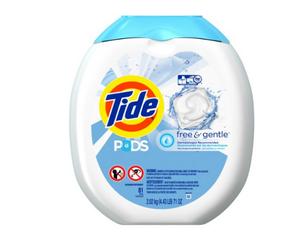 81 load tub of Tide PODS Free & Gentle