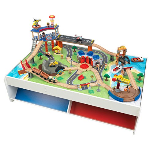 KidKraft Railway Express Juego de tren y mesa Mesa y juego de tren