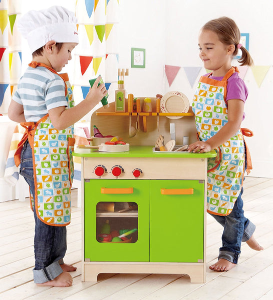 Cocina de juguete de madera para niños