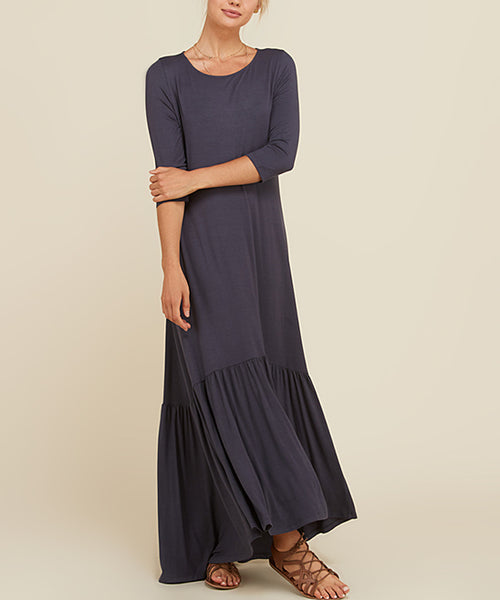 Ruffle hem maxi dress