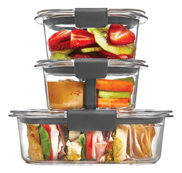 Contenedor de almacenamiento de alimentos Rubbermaid Brilliance de 10 piezas