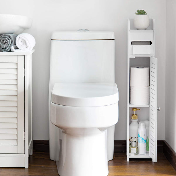 Thin Toilet Vanity Cabinet with Doors And Shelves