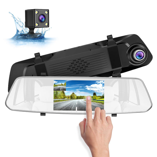 1080p Full-HD Dash Cam And Rear View Camera With Loop Recording