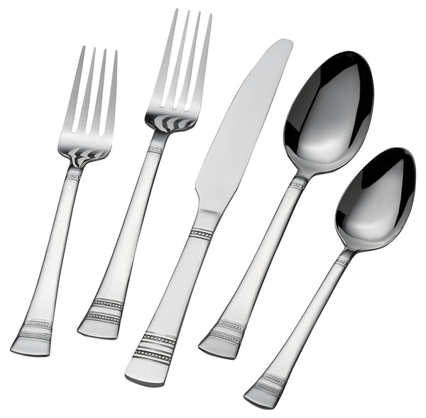 International Silver 51 piece stainless steel flatware set