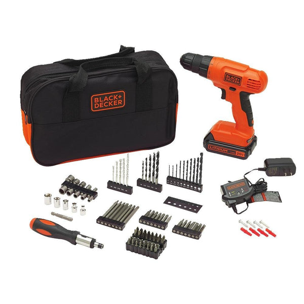 Kit de proyecto inalámbrico Black + Decker con 100 accesorios