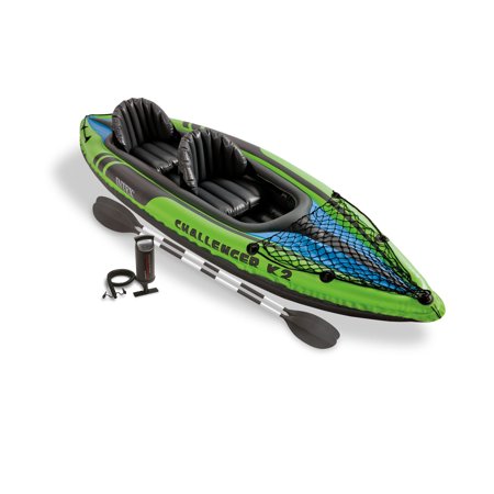 Intex Challenger K2 Inflatable Kayak ww/ Oars and Hand Pump