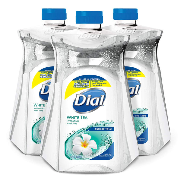 3 Big Bottles Of Dial Antibacterial Liquid Hand Soap Refill