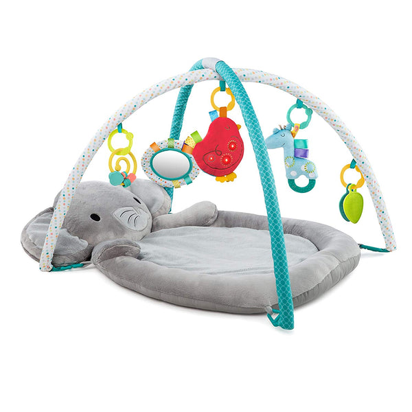 Gimnasio de actividades Bright Starts Enchanted Elephants con tapete suave ultrafelpa