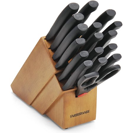 Farberware 18- Piece Never Needs Sharpening Knife Block Set