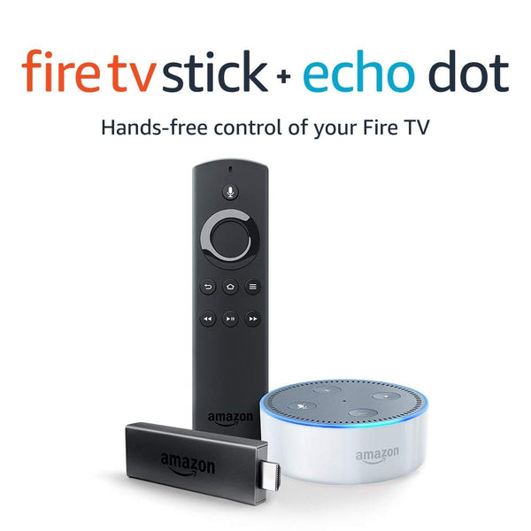 Fire TV Stick with Alexa Voice Remote + Echo Dot