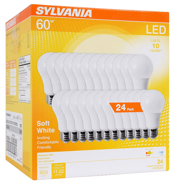 Paquete de 24 bombillas LED equivalentes a 60 W SYLVANIA