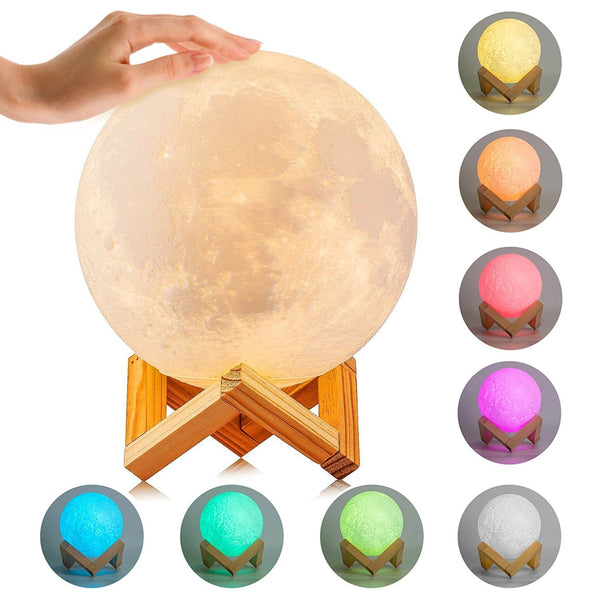 lámpara de luna de 8 colores