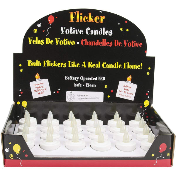 Velas votivas LED Darice - Blanco - Flicker