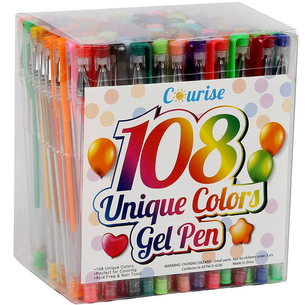 108 Unique Colors Gel Pen Set