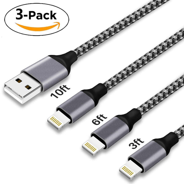 Pack de 6 cables Lightning trenzados