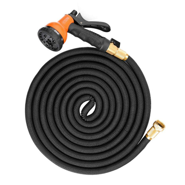 50 foot expandable garden hose with spray nozzle