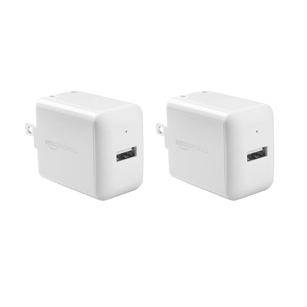 Paquete de 2 cargadores de pared USB-A de 12 W con certificación Apple MFi