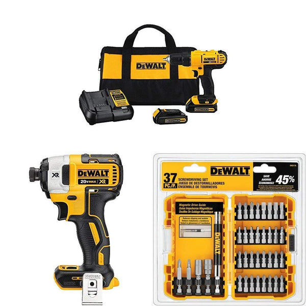 Dewalt MAX Cordless Lithium-Ion 1/2 inch Compact Drill Driver Kit