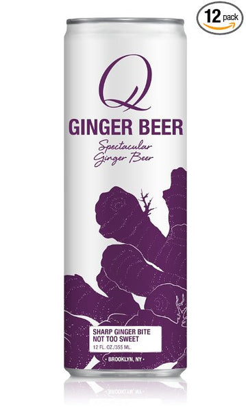 Q Drinks, Q Ginger Beer, Spectacular Ginger Beer, 12 Ounce Slim Can