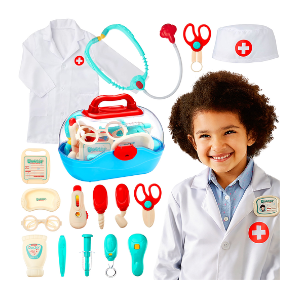 18 Piece Pretend Doctor Outfit w/ Carrying Case