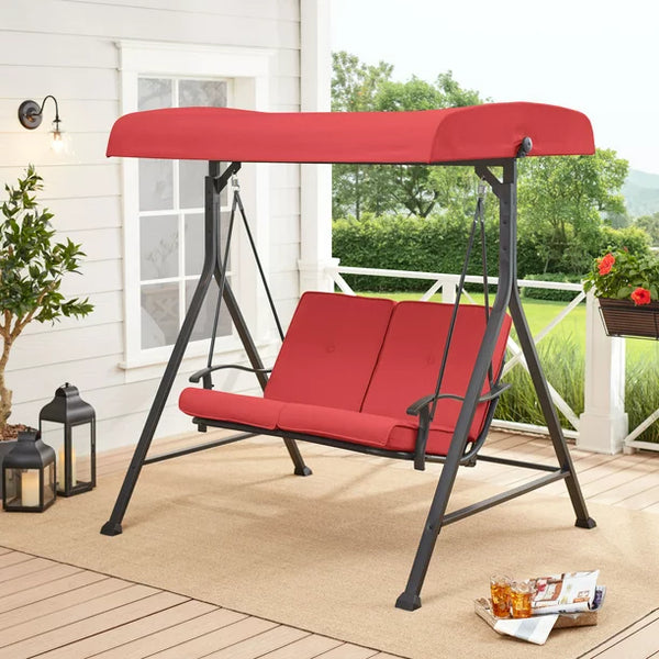 2-Person Outdoor Furniture Patio Swing with Canopy