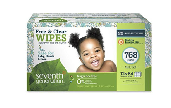 768 Seventh Generation Thick & Strong Baby Wipes