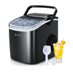 Compact Self-Cleaning Ice Maker - Makes 26lbs of Ice in 6 Minutes, with Two Sizes, Quiet Operation