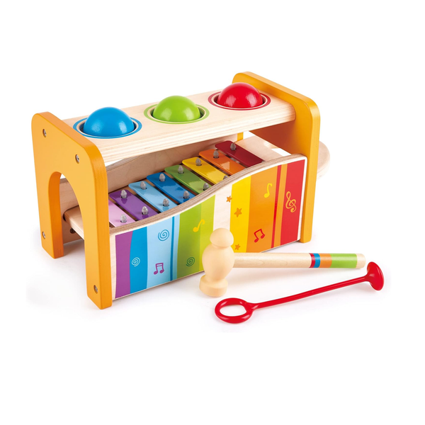 Hape Pound & Tap Bench with Slide Out Xylophone