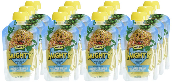 Paquete de 48 bolsas de puré de manzana, plátano y piña Mighty de Mott's