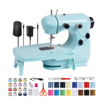 Mini máquina de coser portátil Homwoo con mesa extensible y kit de costura