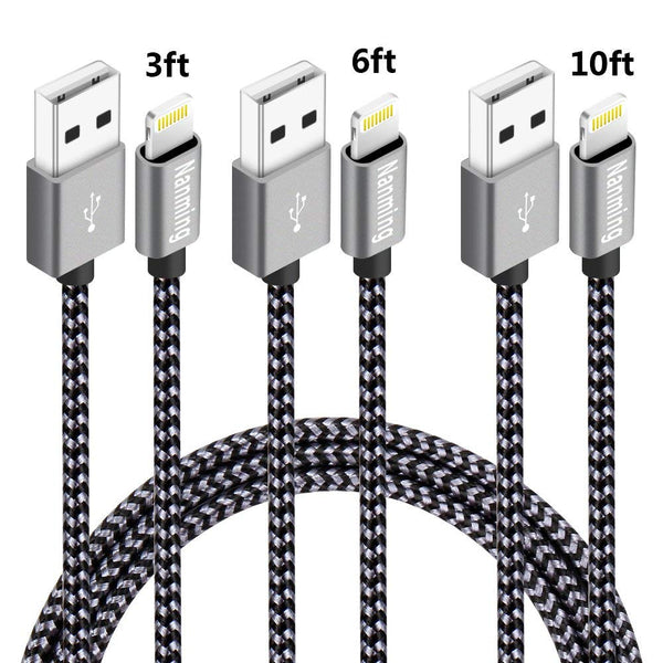 Pack De 3 Cables Lightning Trenzados