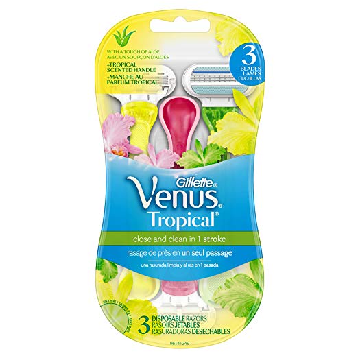 3-Pack Women's Gillette Venus Tropical Disposable Razor