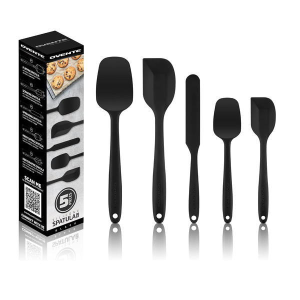 5 Piece Heat Resistant Silicone Spatula Set