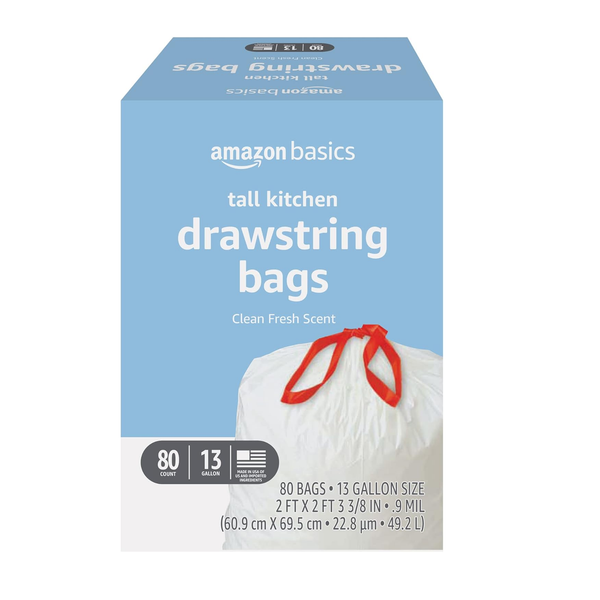 Hefty Basics 13 Gallon Drawstring Tall Kitchen Bags 54 Ct Box