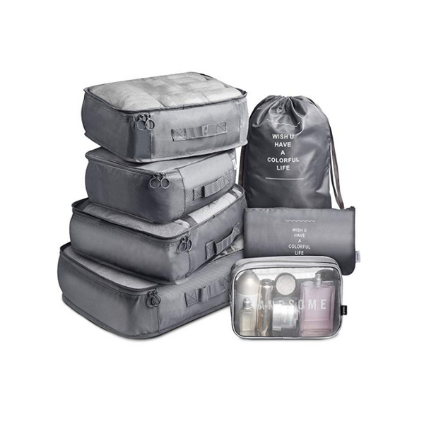 7 Piece Travel Luggage Organizer Packing Cubes