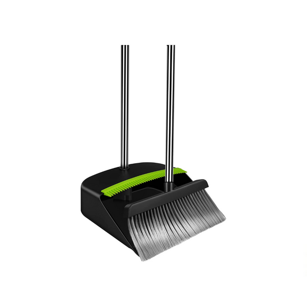 Extendable Stainless Steel Handle Broom and Dustpan Combo Set