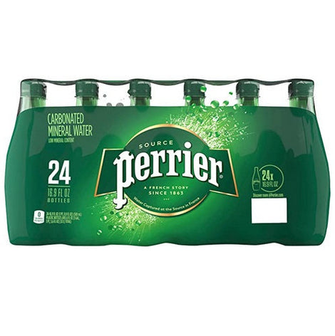 24 Bottles Of Perrier Carbonated Mineral Water