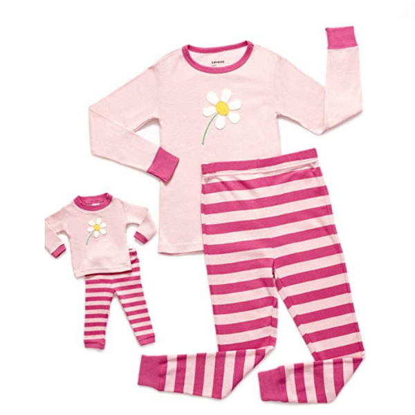 Leveret Kids & Toddler Pajamas With Matching Doll Pajamas